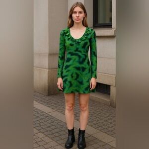 TOPSHOP Women's Green Dress 4